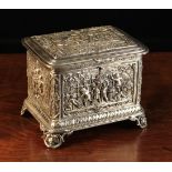 A Fine Quality 19th Century French Silver Plated Jewellery Casket of rectangular form.