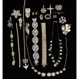 A Collection of Edwardian & Later Paste Costume Jewellery.