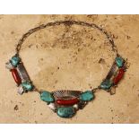 A Rare and Impressive Vintage Silver Zuni Necklace by the world renowned Dan Simplicio,