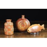 Three Decorative 19th Century Salt-glazed Stoneware Bottle/Jars.