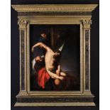 An Oil on Canvas: 'Descent from the Cross' after the 17th century original by Giuseppe Ribera .