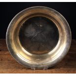 A 17th/18th Century Polished Bronze Wash Bowl; the out-flared rim with ring turning,