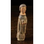 A Early Wooden Doll, possibly 17th Century,