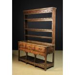 An Attractive George III Oak South Wales Pot-board Dresser Circa 1780,