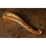 A Rare Fine Quality 19th Century Mahogany & Decorative Pliwood Knitting Sheath.