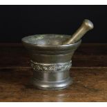 A 17th Century Bronze Pestle & Mortar.