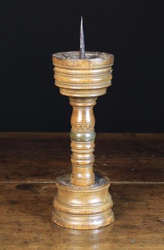 A 17th Century Treen Pricket Candlestick.