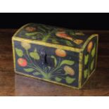 A Late 18th/Early 19th Century Folk Art Dome-topped Box of rectangular form,