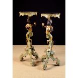 A Pair of 19th Century Venetian Carved, Polychromed & Gilded Blackamoor Torchères.