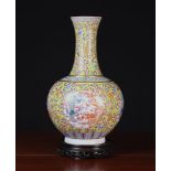 A Fine Chinese Bottle Vase with Guangxu marks to base.