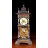 A Late 19th Century 'Water Fountain' Clock (A/F) modeled as a grandfather clock with a gilt metal