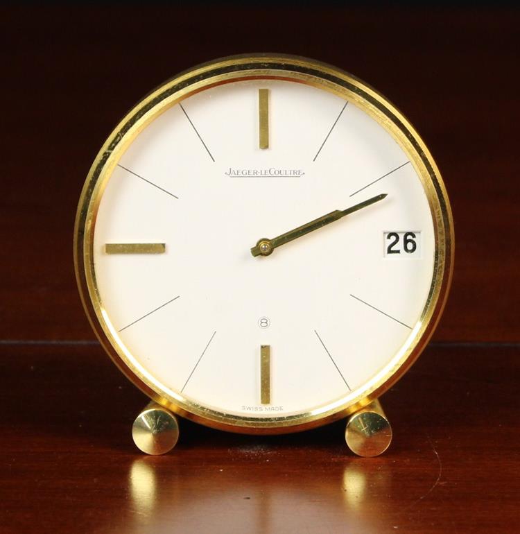 A Jaeger-LeCoultre Eight Day Desk Clock, Circa 1960.