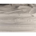 A Collection of Fine Embellished Vintage French Linen Bed Sheets (6).