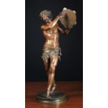Justin Chrysostome Sanson (1833-1910) A Large Reddish Brown Patinated Bronze Figure 'Le Danseur de