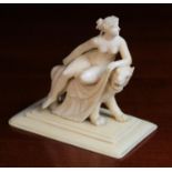 A 19th Century Ivory Carving of Ariadne & The Panther after Johann Heinrich Dannecker,