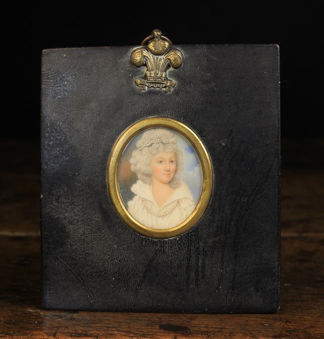 An Early 19th Century Miniature Portrait of a Lady, - Image 2 of 2