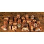 A Collection of Assorted Antique Decorative Miniature Copper Moulds.