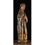 A 15th/16th Century Oak Carving of The Virgin, attributed to Norfolk/Suffolk,