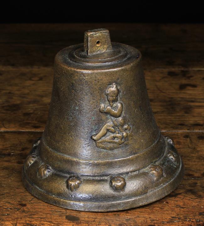 A 17th Century Bronze Bell with clapper, - Image 2 of 2