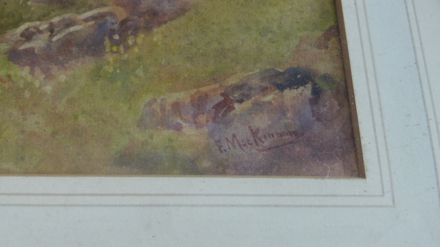 A watercolor of the Cuilling Skye signed F MacKinnon - 50cm x 70cm - Image 3 of 4
