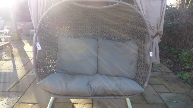 A Bramblecrest Rio double cocoon with cushions