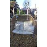 A Bramblecrest Oakridge all weather wicker double cocoon