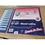 A Nutool electric wood lathe NWL37, 12" x 37" - in original box