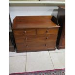 A Victorian mahogany washstand in the form of a two over two chest of drawers - in good