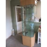 A modern shop display cabinet with three internal shelves - Height 201cm