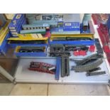 A quantity of Hornby Dublo, items include Locomotive D8000 3-Rail No 3211 Mallard Locomotive and