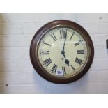 A late 19th century 8 day English 9 inch dial fusee wall clock - working in the saleroom