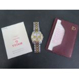 A Tudor Geneve Monarch bi metal chronograph quartz gents wristwatch no 715473 model 15903 - Width