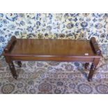 A Victorian style mahogany window seat - Height 51cm x 16cm x 33cm - made by a local craftsman to