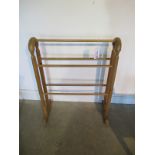 A Victorian pine towel rail