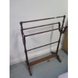 A 19th century mahogany towel rail