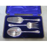 A set of hallmarked silver servers Sheffield 1903/04, 1904/05, 1905/06 - approx weight 8.9 troy oz -