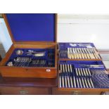 A extensive canteen of cutlery for twelve settings - including fish knives, forks, knife rests,