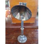 A plated students candle lampstand - Height 44cm