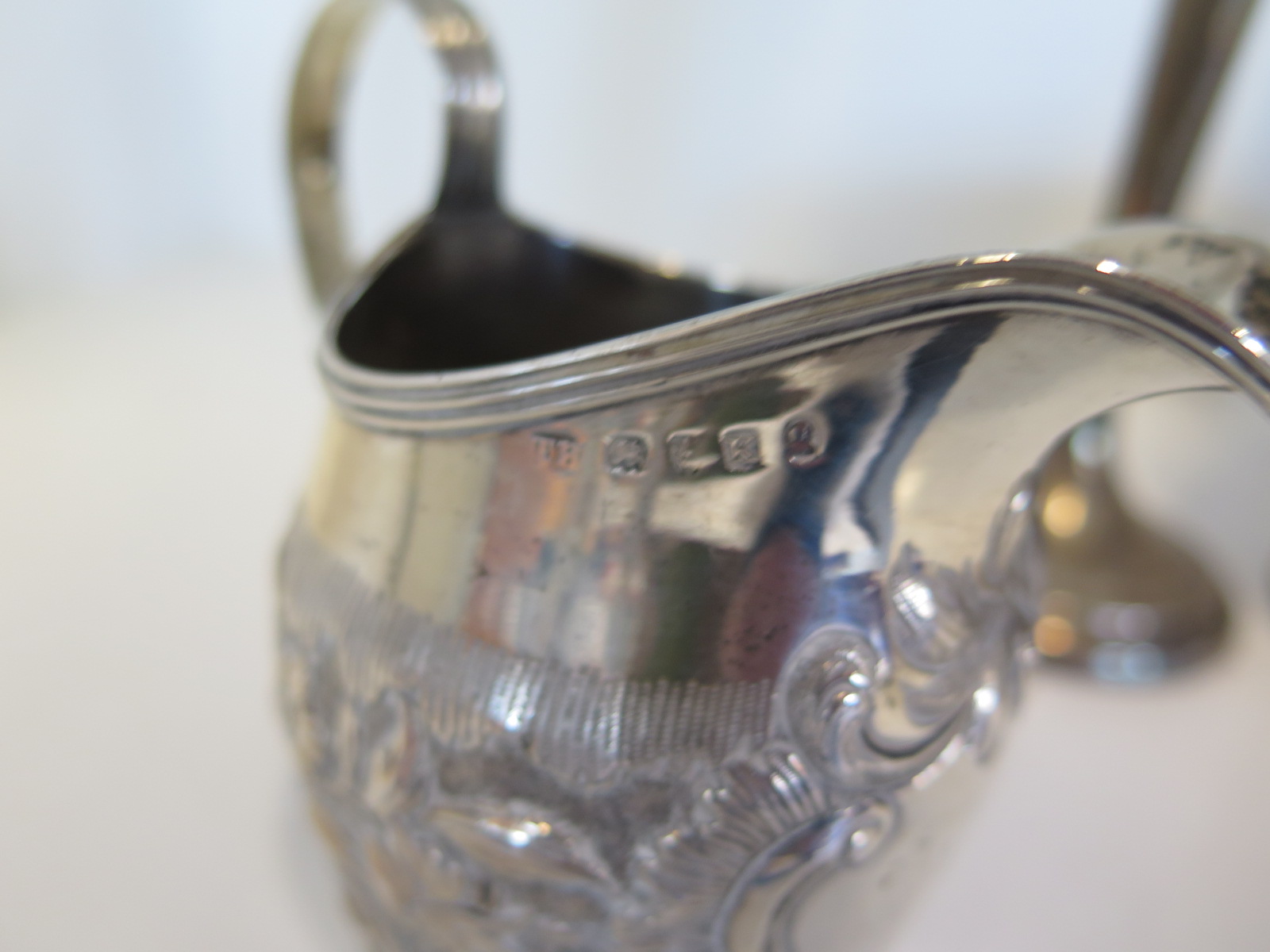 A silver lidded pot with weighted base, a silver jug and a silver vase with weighted base - - Image 2 of 4
