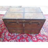 A large Vintage cabin trunk - 60cm tall x 54 x93cm - general usage wear but sound condition