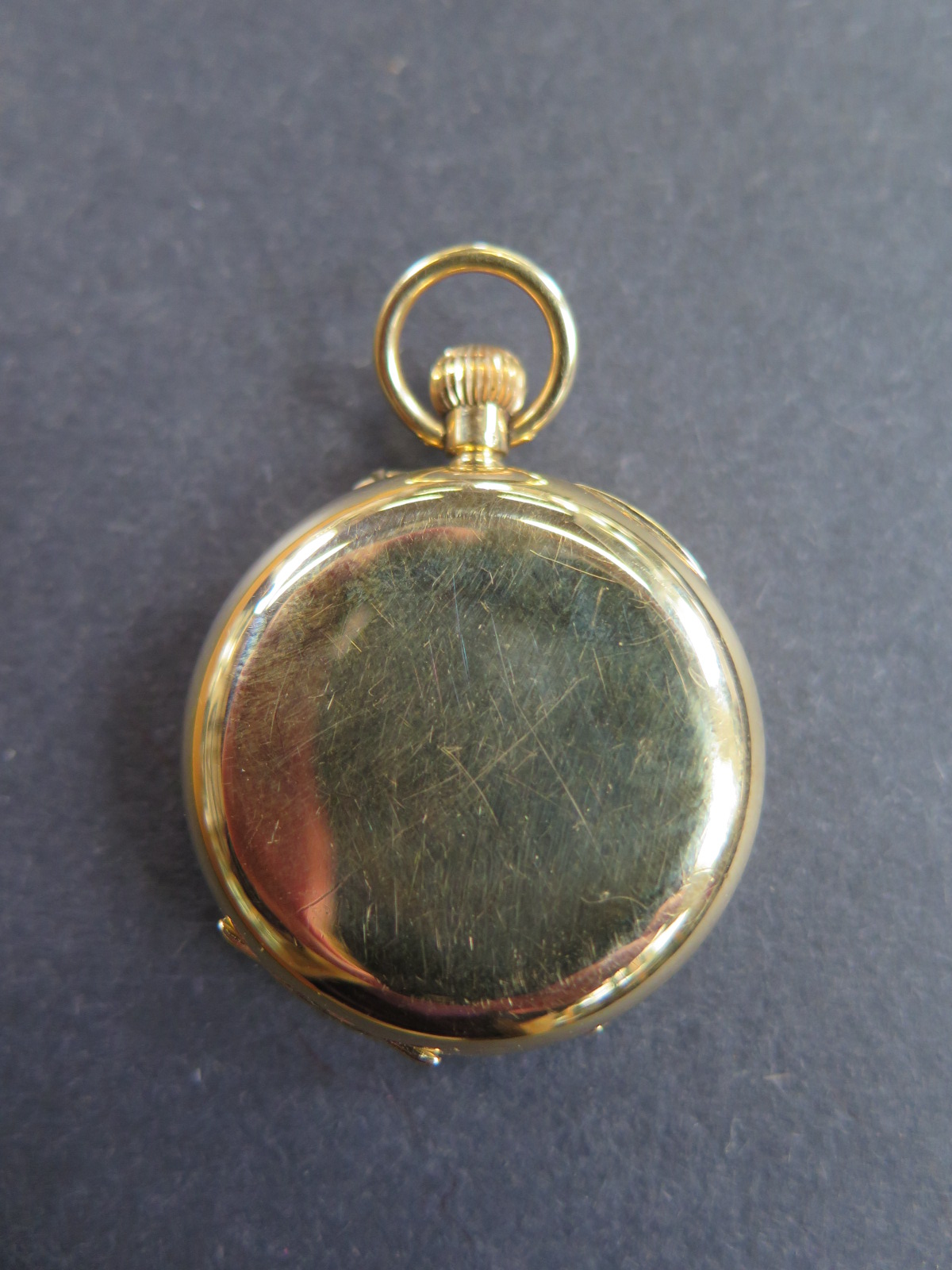 An 18ct yellow gold half hunter pocket watch - 35mm diameter, S Smith & Son with plated movement - Image 2 of 5