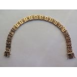 A 9ct yellow gold link bracelet 19.5cm long, approx 16 grams, marked 375 - overall generally good
