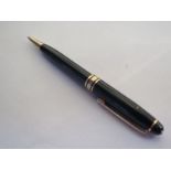 A Mont Blanc ballpoint pen, no box - working, minor usage wear