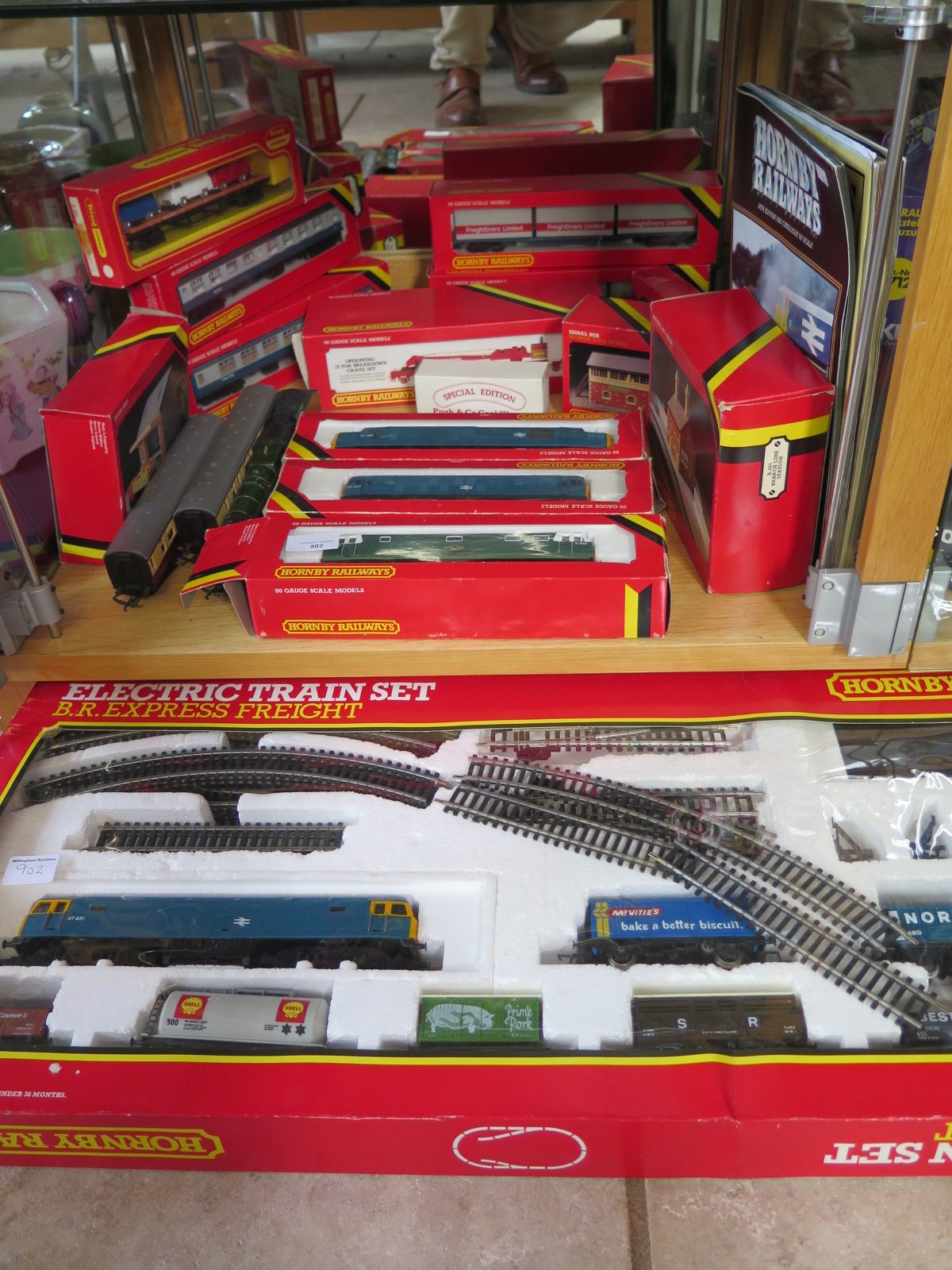A Hornby 00 gauge train BR Express Freight set boxed with four additional engines, rolling stock and