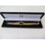 An 18ct yellow gold Chopard ladies manual wind bracelet watch - Width 25mm including button - Length