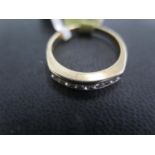 A 9ct yellow gold half eternity ring size P - approx weight 2.7 grams - some surface scratches,