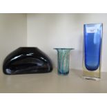 Murano vase and two other vases