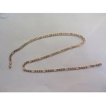 A 9ct yellow gold necklace, 60cm long - approx 22.3 grams, marked 375 - in good condition