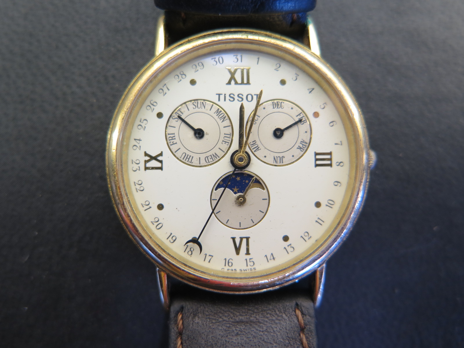 A Tissot Quartz wrist watch with multi dial including moonphase calendar and date - 34mm wide - Image 2 of 3