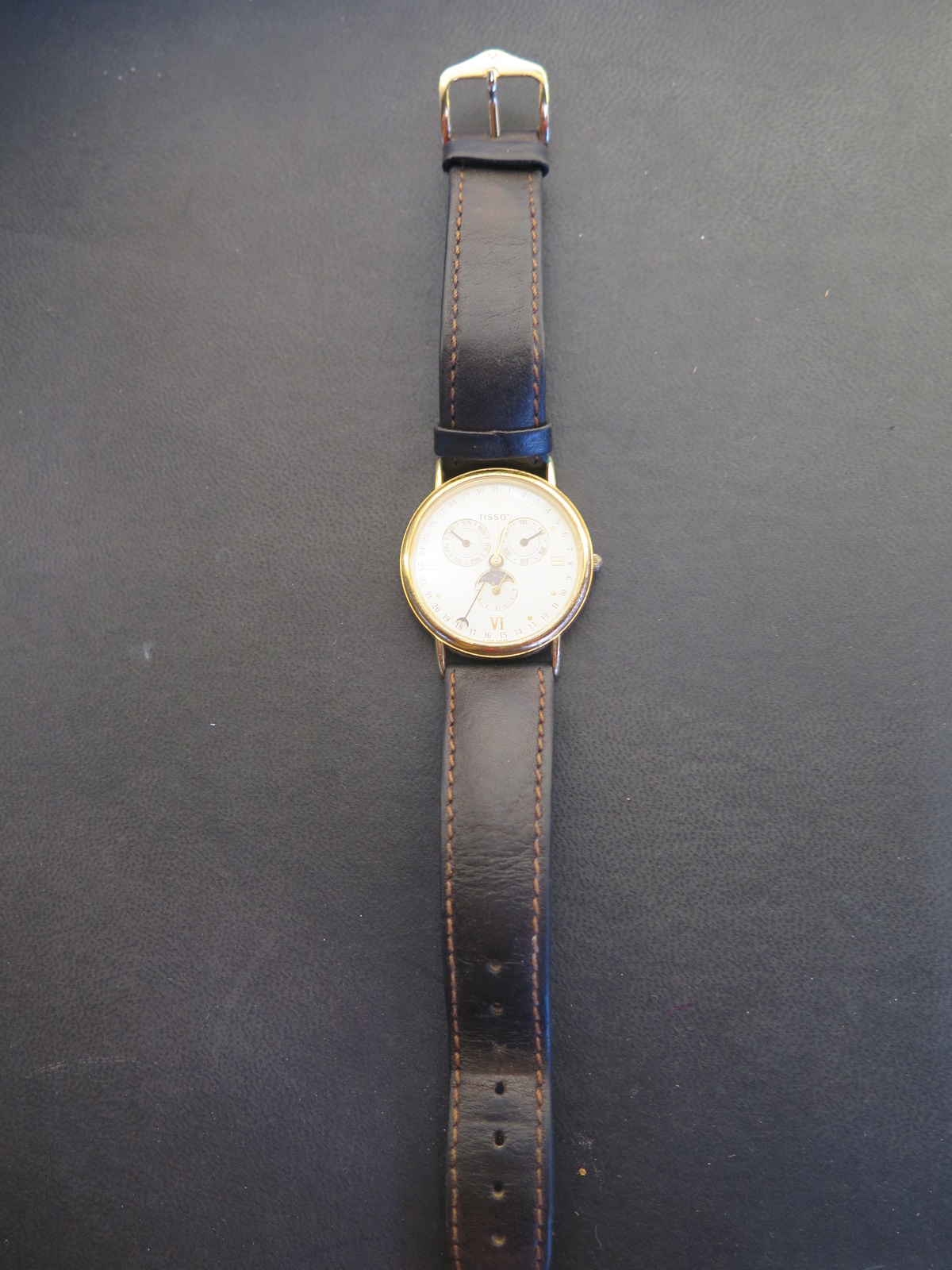 A Tissot Quartz wrist watch with multi dial including moonphase calendar and date - 34mm wide